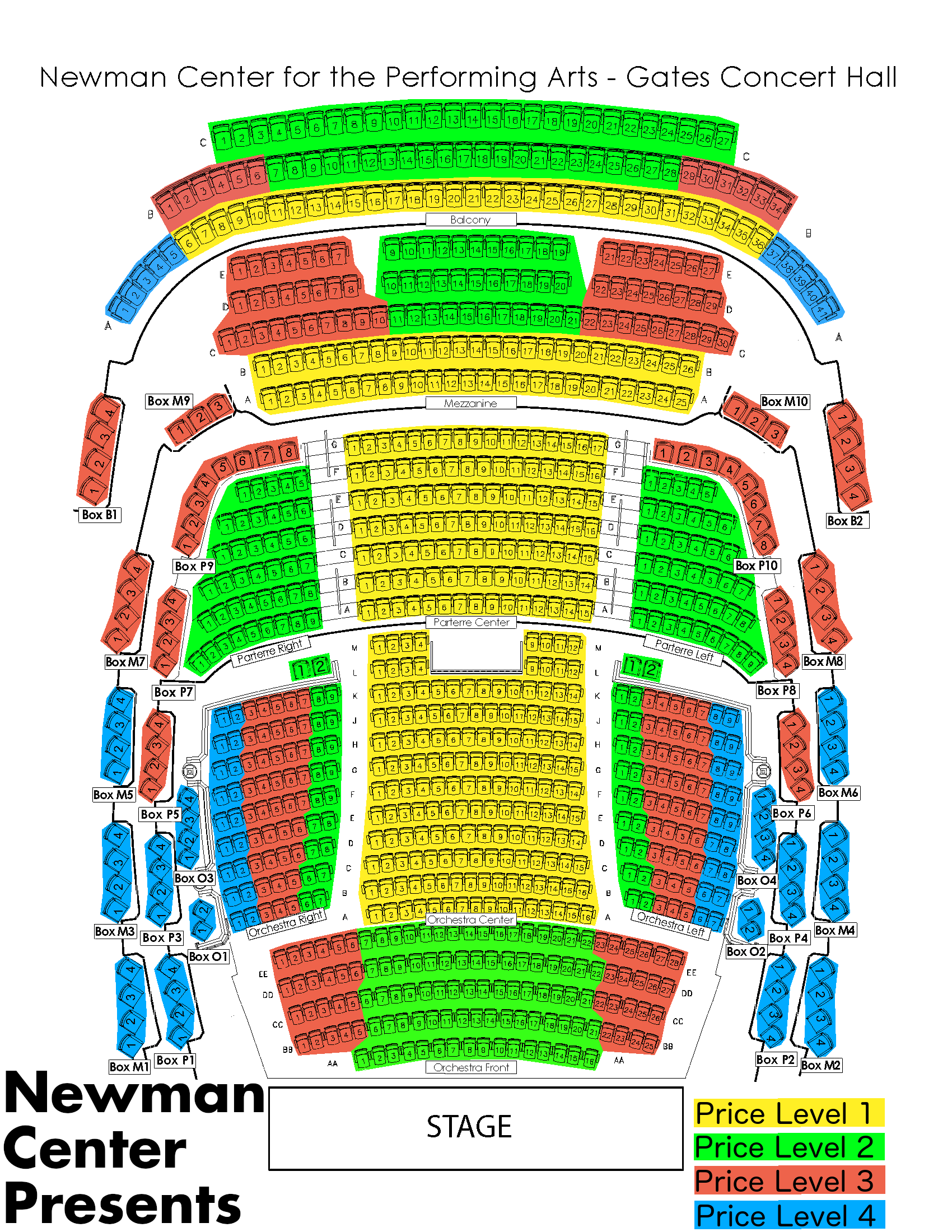 Newman Center Presents 4 price scaling