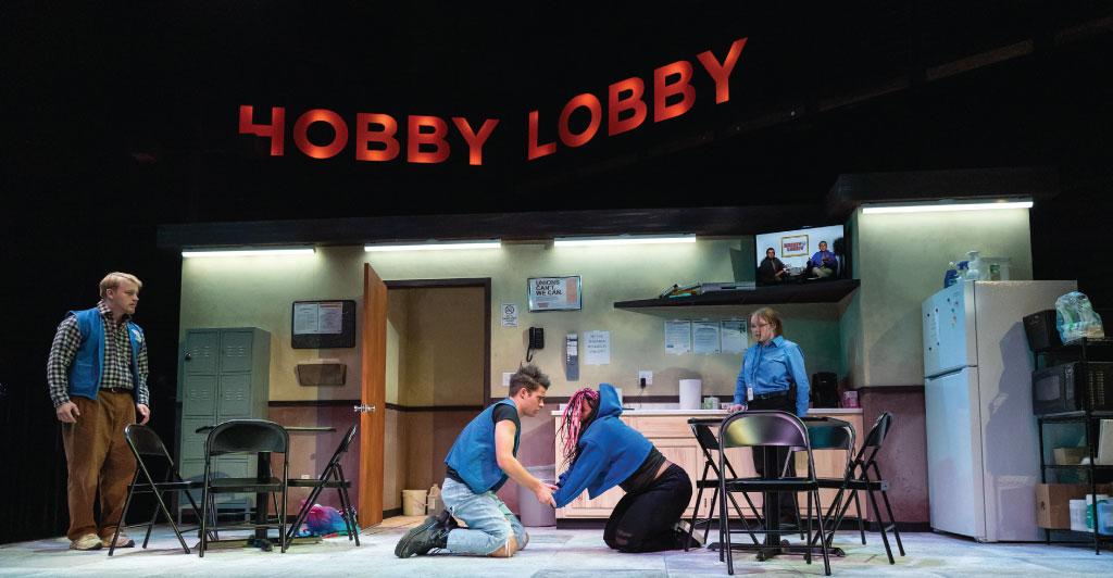 actors on hobby lobby set